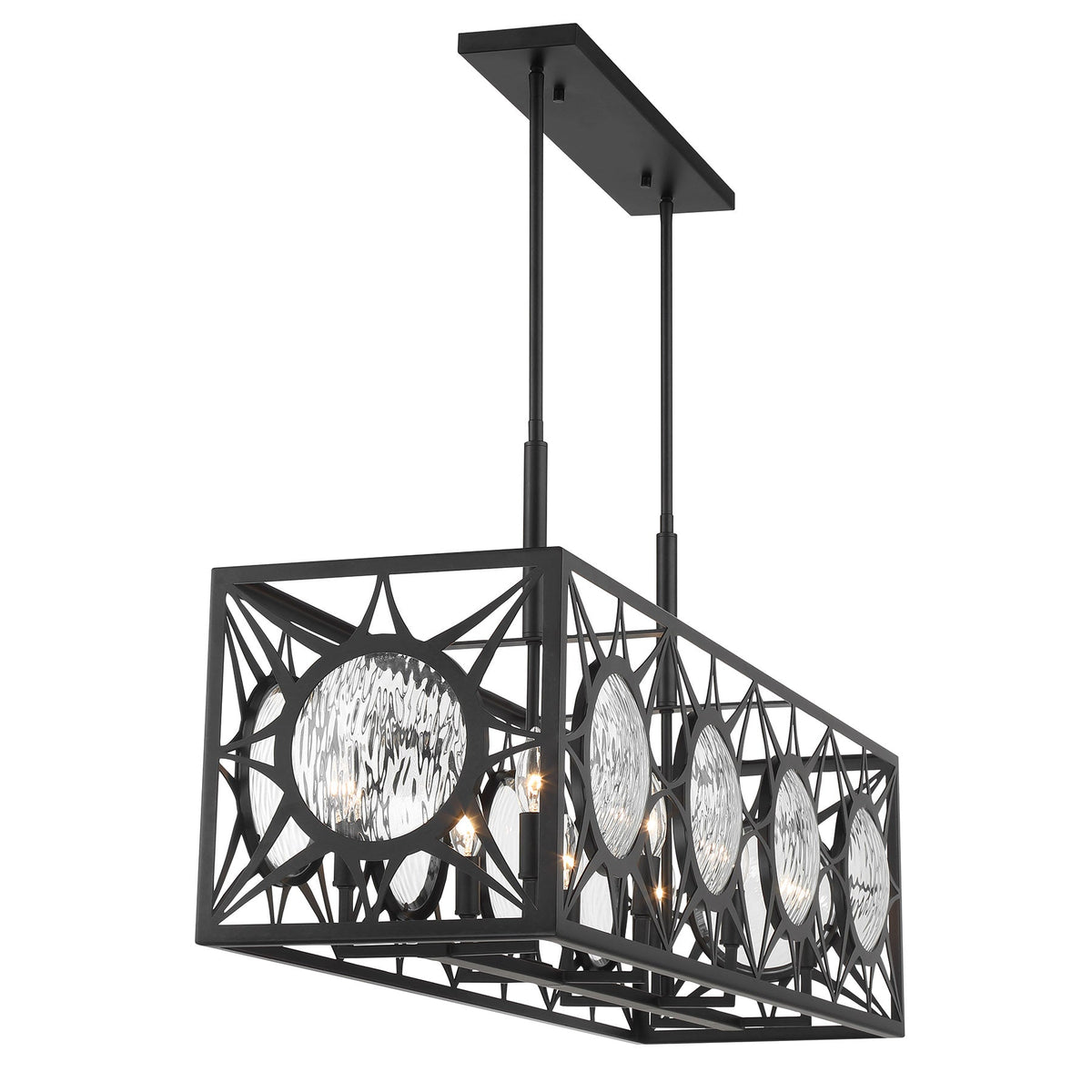 Balfour 8-Light Linear Chandelier Matte Black