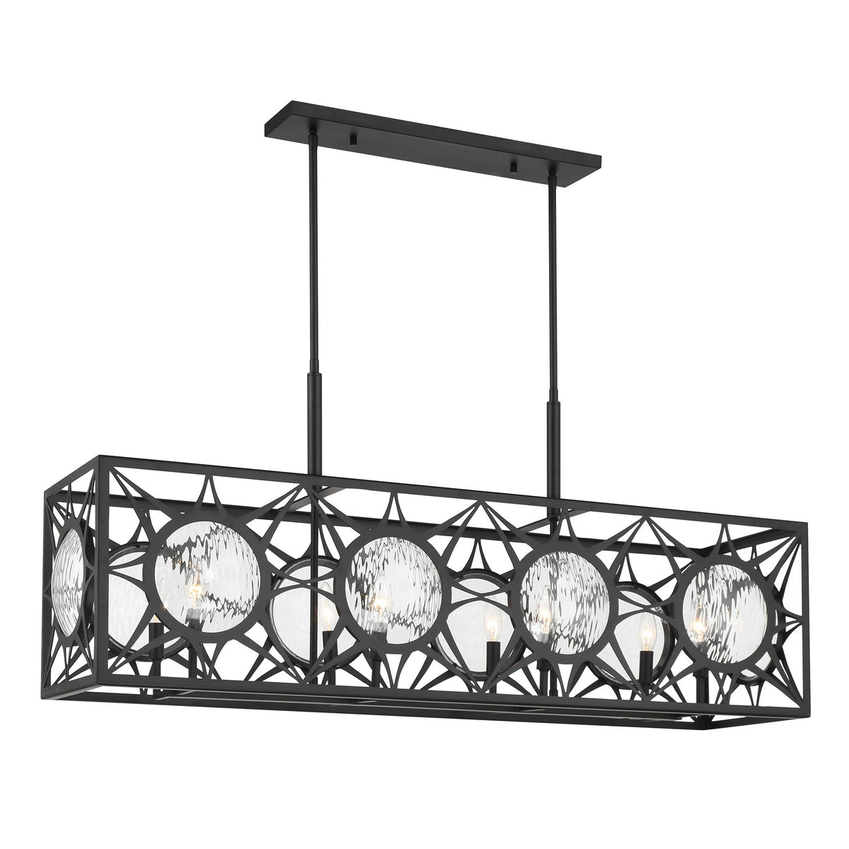 Balfour 8-Light Linear Chandelier Matte Black