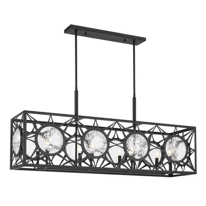 Balfour 8-Light Linear Chandelier Matte Black