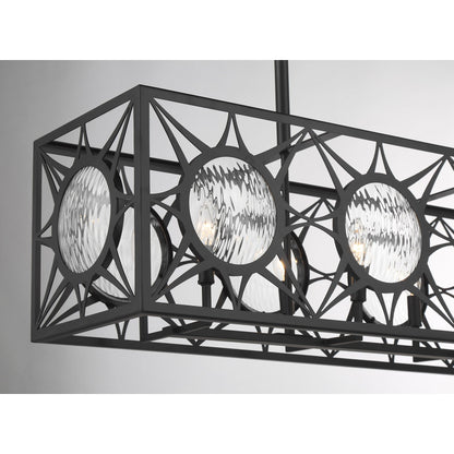 Balfour 8-Light Linear Chandelier Matte Black