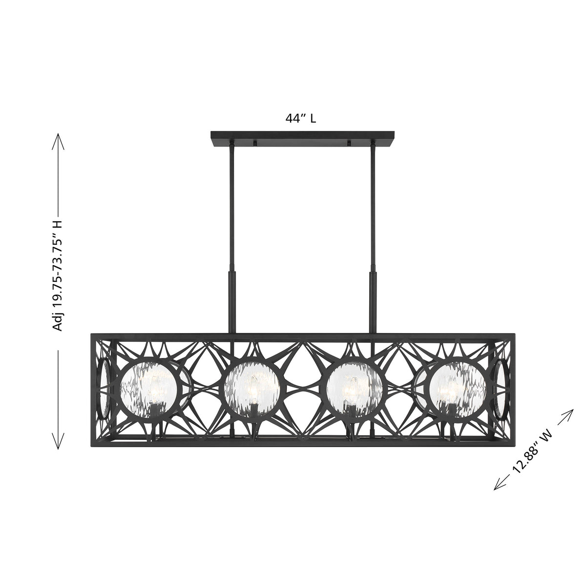 Savoy House Balfour 8-Light Linear Chandelier - alternate view