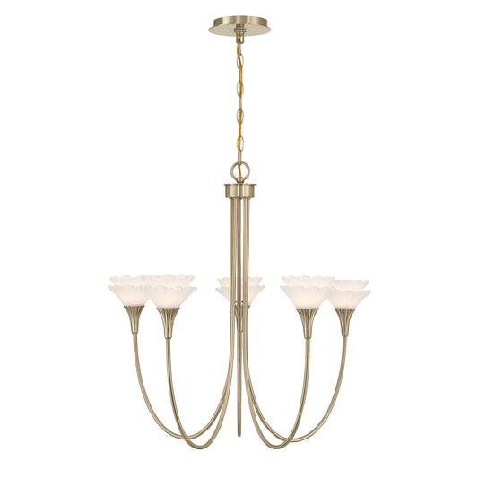 Savoy House Florena 5-Light Chandelier - Noble Brass