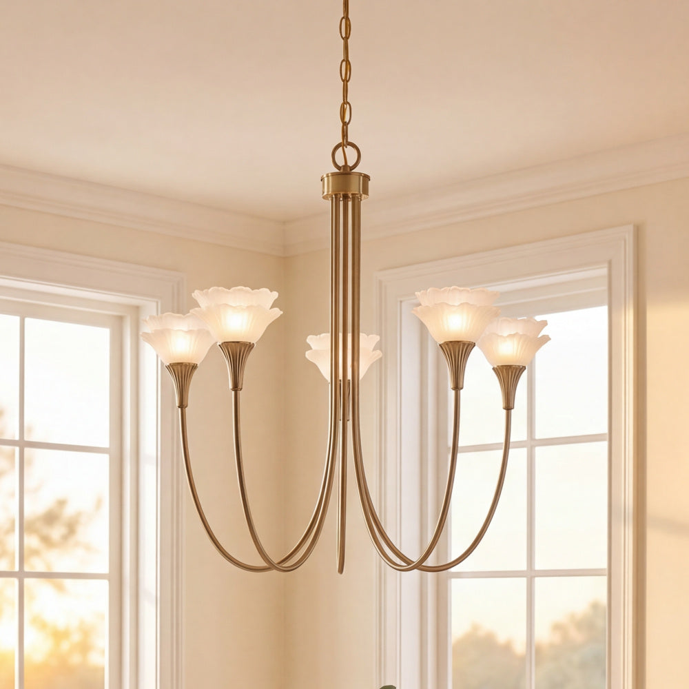 Savoy House Florena 5-Light Chandelier by Breegan Jane - Noble Brass