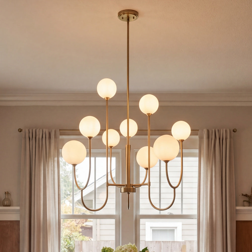 Savoy House Chester 9-Light Chandelier - Noble Brass