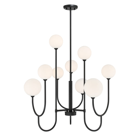 Savoy House Chester 9-Light Chandelier - Matte Black