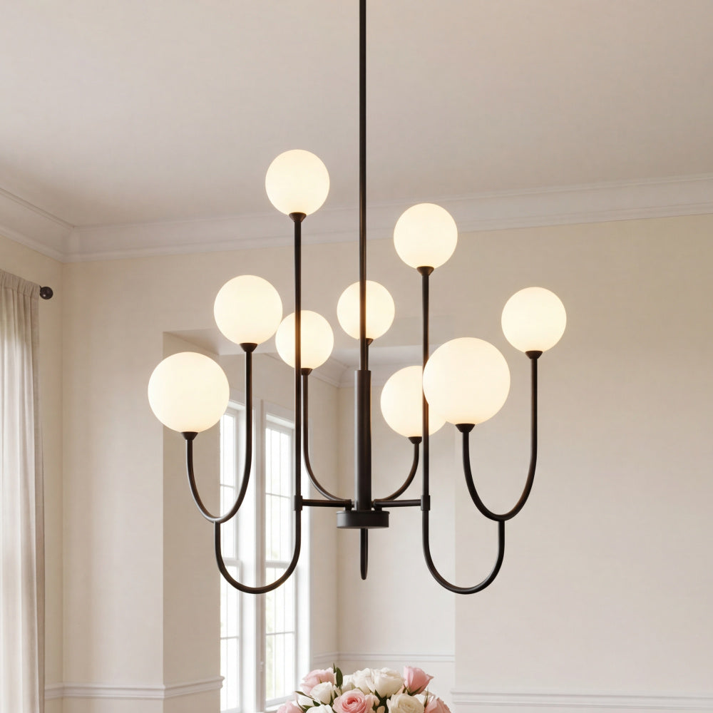Savoy House Chester 9-Light Chandelier - Matte Black