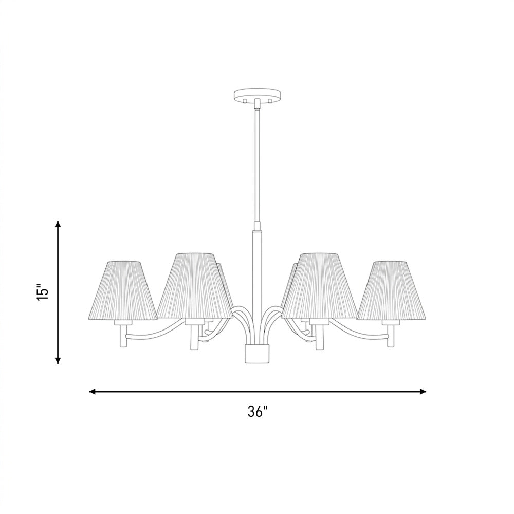 Savoy House Rosa 6-Light Chandelier - dimensions