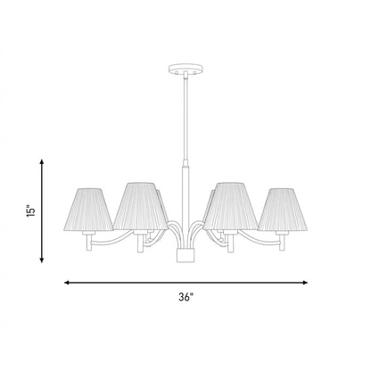 Savoy House Rosa 6-Light Chandelier - dimensions