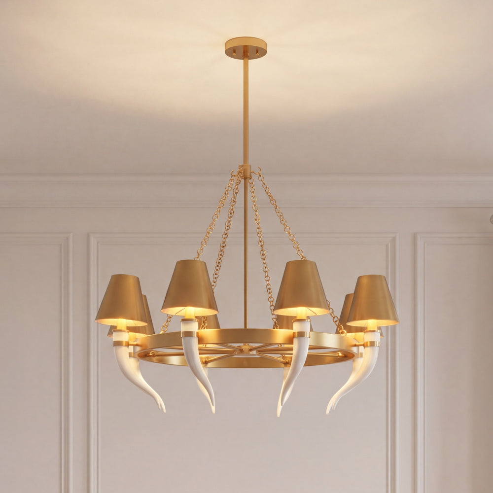 Savoy House Hearne 8-Light Chandelier by Dann Foley - Warm Brass