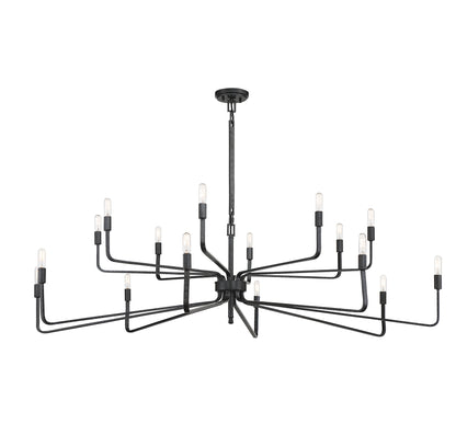 Salem 16-Light Chandelier in Forged Iron