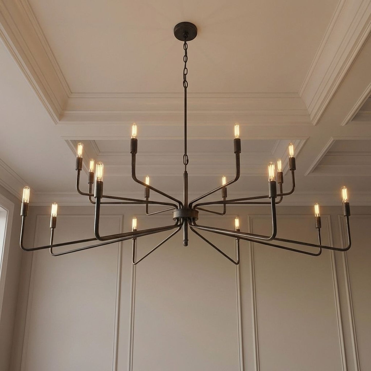 Salem 16-Light Chandelier in Forged Iron