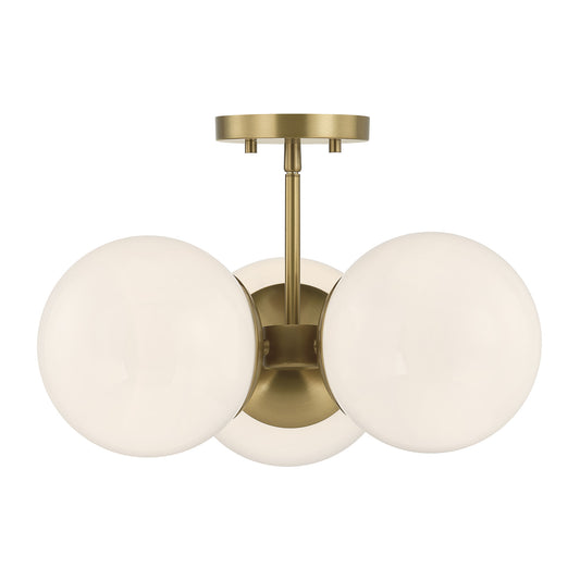 Savoy House Turin 3-Light Chandelier - Warm Brass