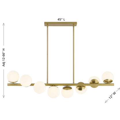 Savoy House Turin 8-Light Linear Chandelier - alternate view