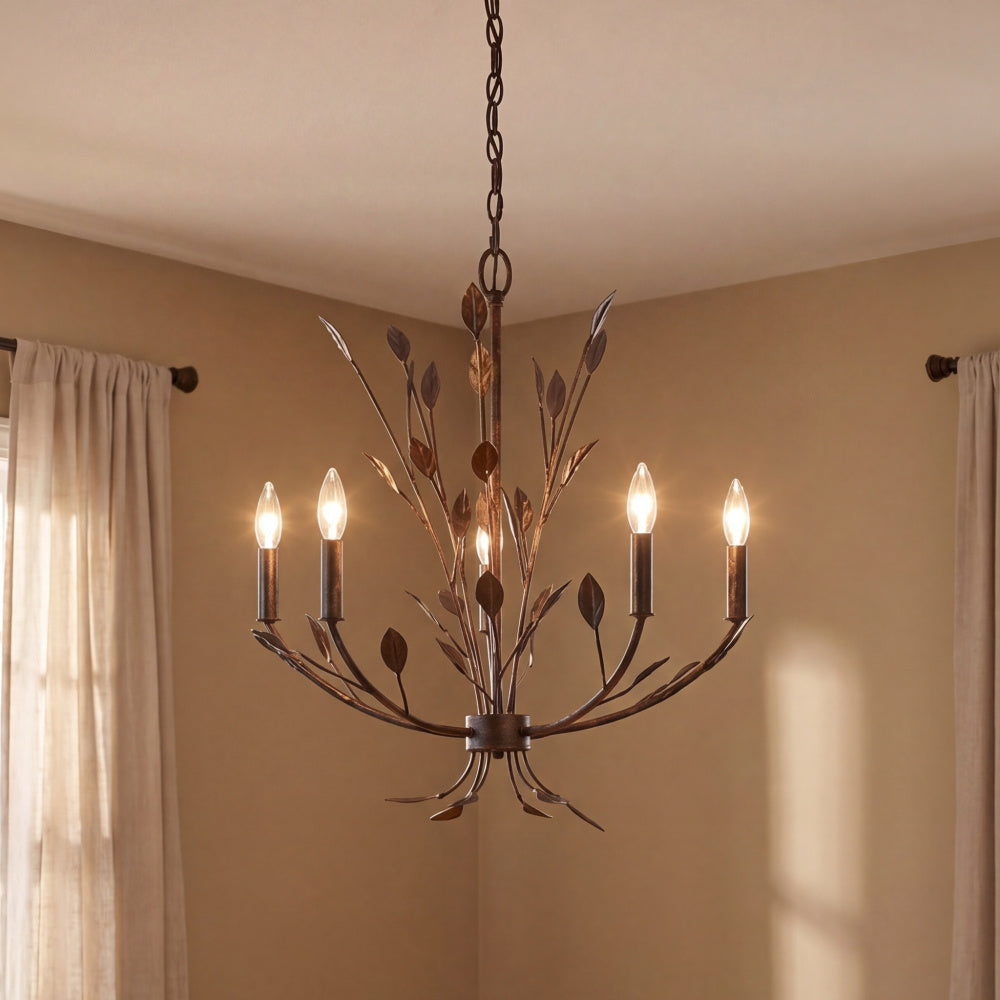 Savoy House Laska 5-Light Chandelier by Breegan Jane - Enchanted Bronze