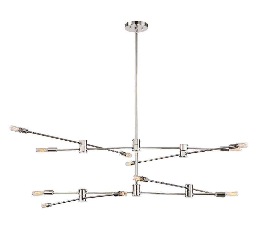 Savoy House Lyrique 12-Light Chandelier Polished Nickel