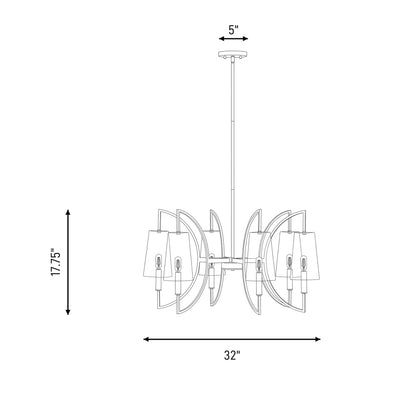hanley 6 light chandelier in 1 7168 6 128