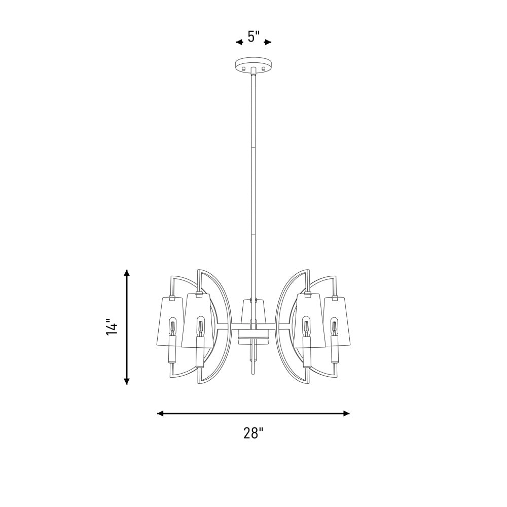 hanley 5 light chandelier in 1 7169 5 128