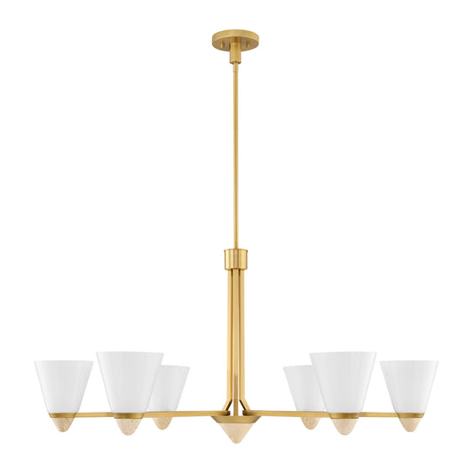 Kohlman 6-Light Chandelier in Warm Brass
