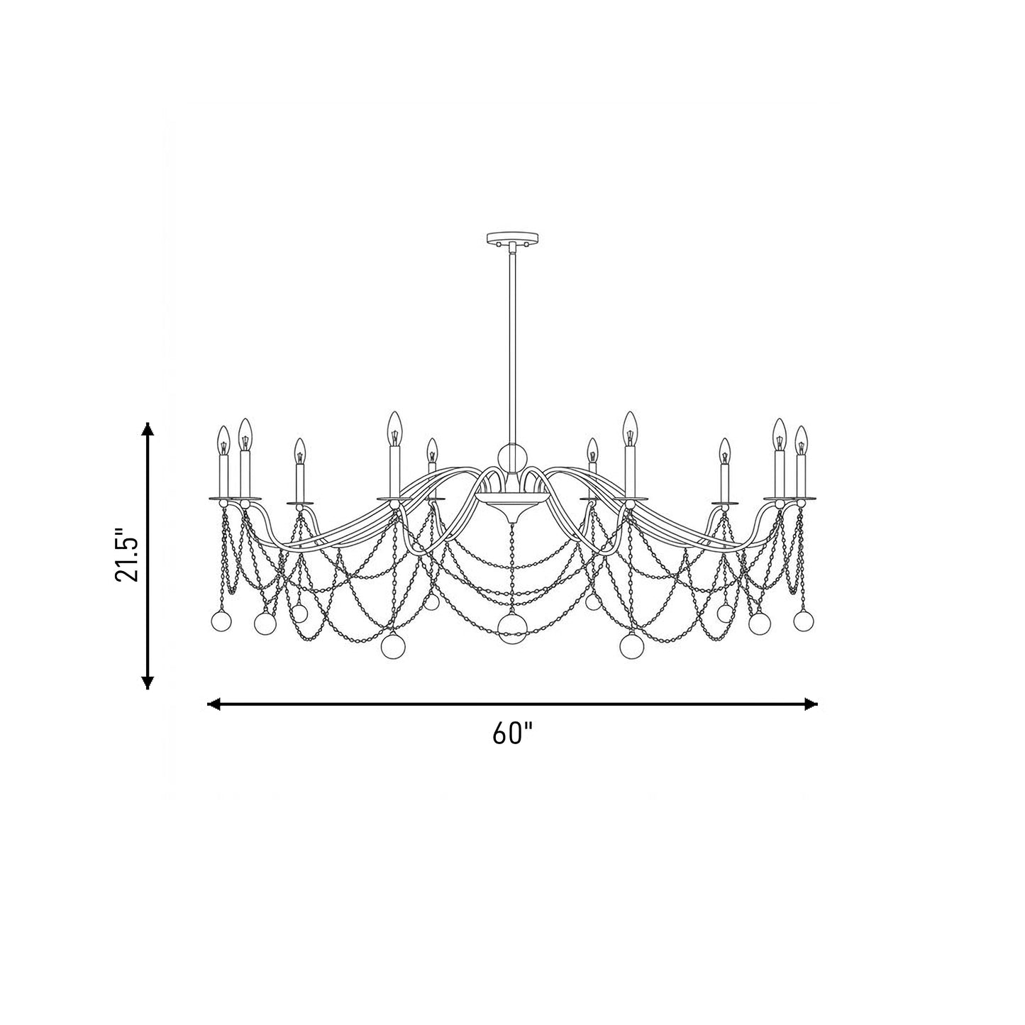 Mariposa 10-Light Chandelier