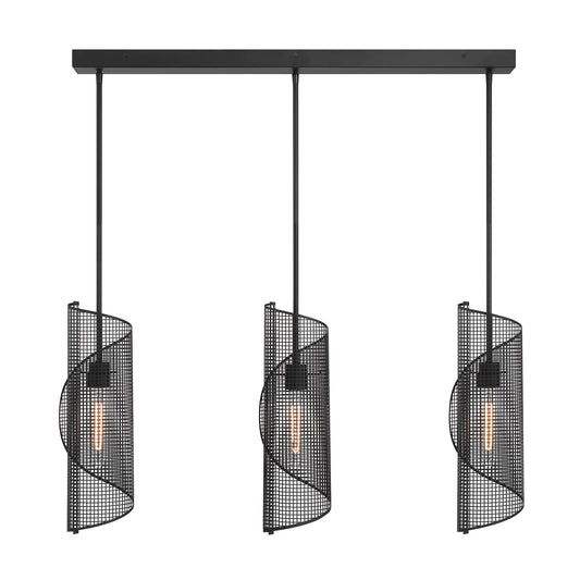 Savoy House Hillbourne 3-Light Linear Chandelier - Matte Black