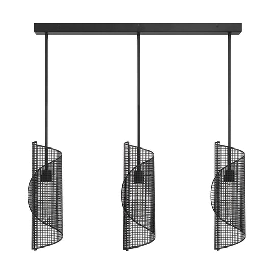 Savoy House Hillbourne 3-Light Linear Chandelier - Matte Black, view 3