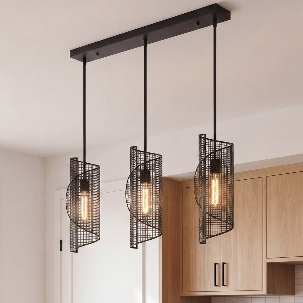 Savoy House Hillbourne 3-Light Linear Chandelier - Matte Black