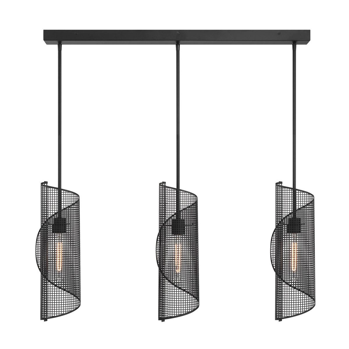 Hillbourne 3-Light Linear Chandelier Matte Black