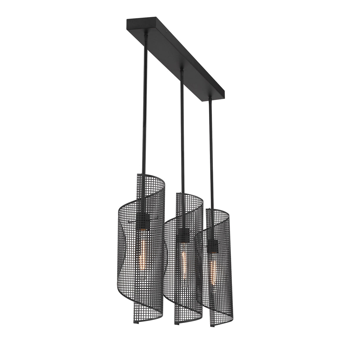Hillbourne 3-Light Linear Chandelier Matte Black