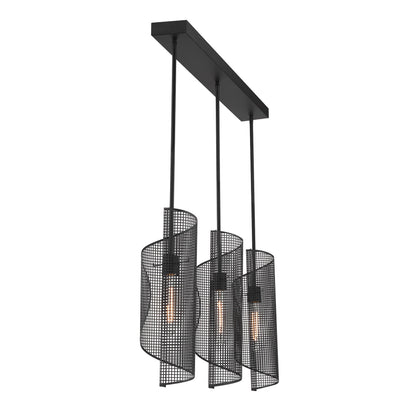 Hillbourne 3-Light Linear Chandelier Matte Black