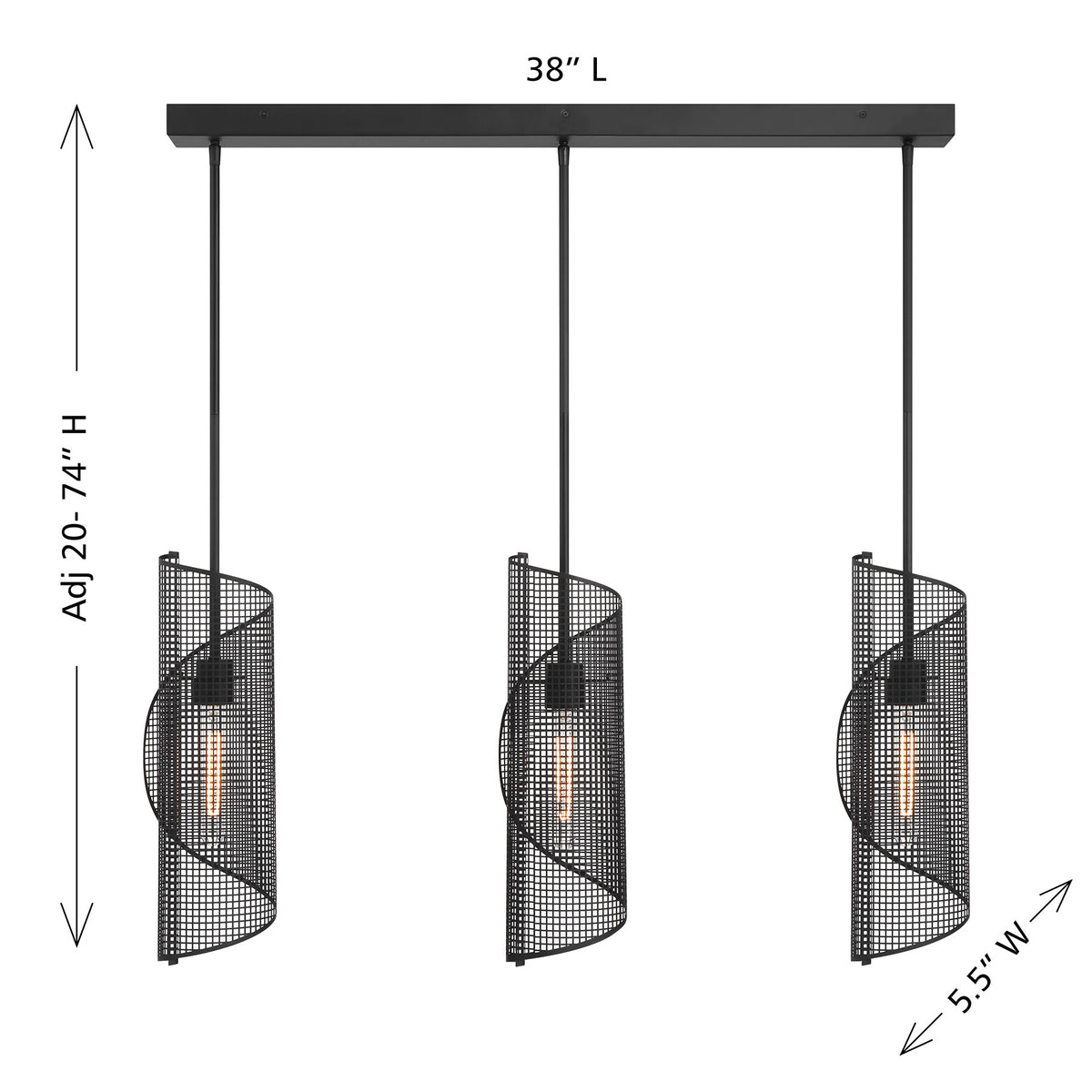 Savoy House Hillbourne 3-Light Linear Chandelier - alternate view