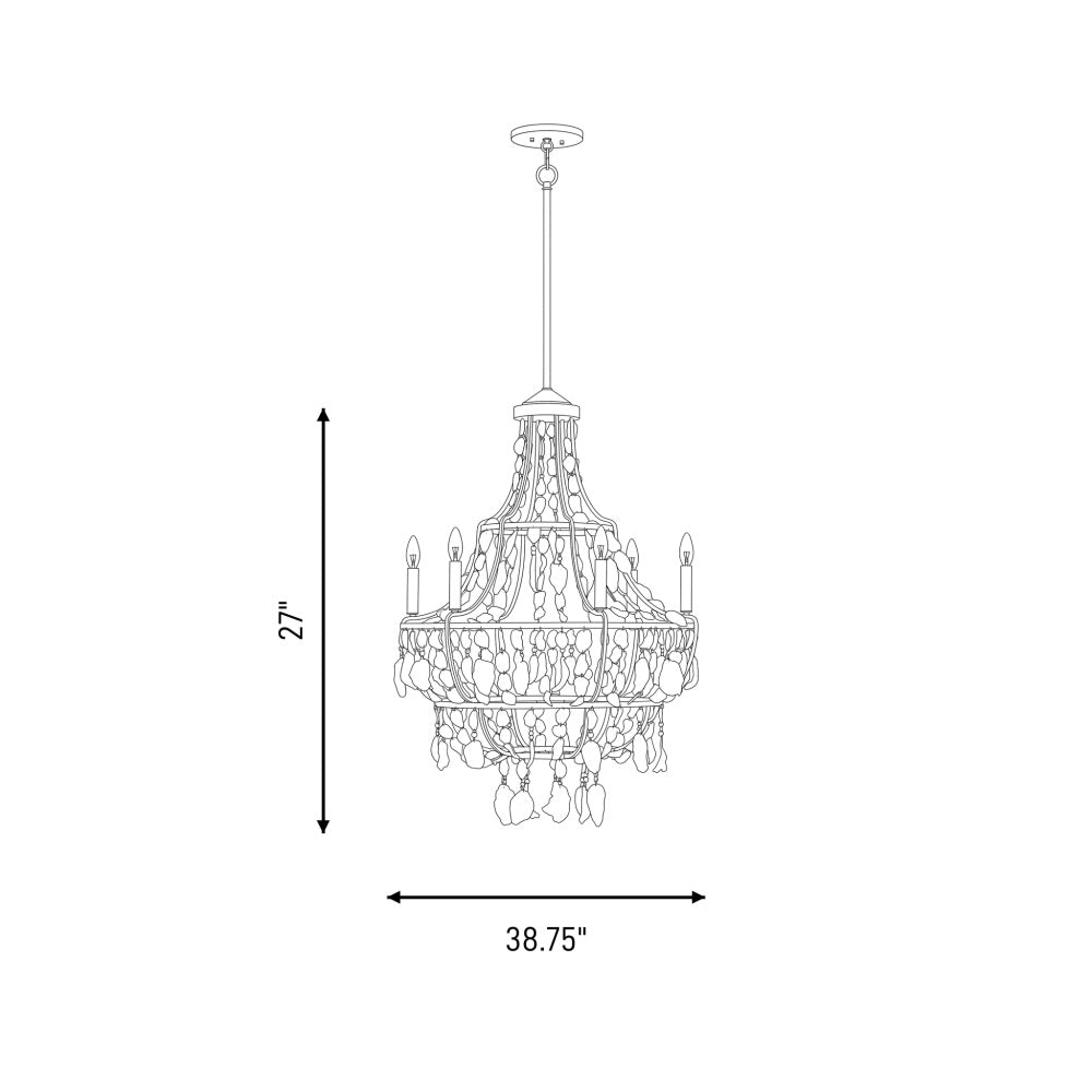 leanne 6 light chandelier by breegan jane in 1 8403 6 128