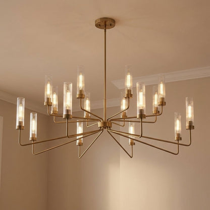 Baker 16-Light Chandelier in Warm Brass