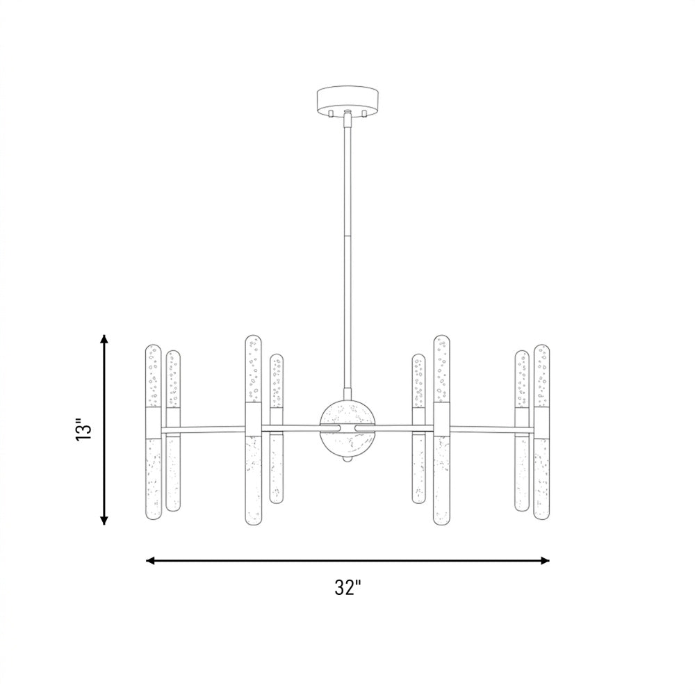 linden 8 light chandelier in 1 9716 8 128