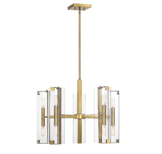 Savoy House Winfield 10-Light Chandelier Warm Brass