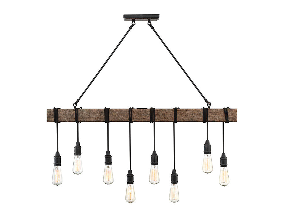 Savoy House Burgess 8-Light Linear Chandelier Durango