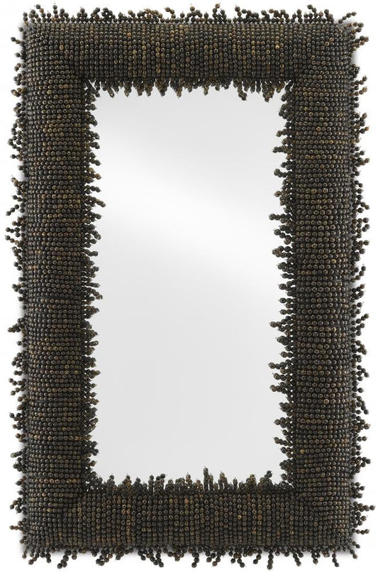 Currey and Company Pasay Rectangular Mirror Black