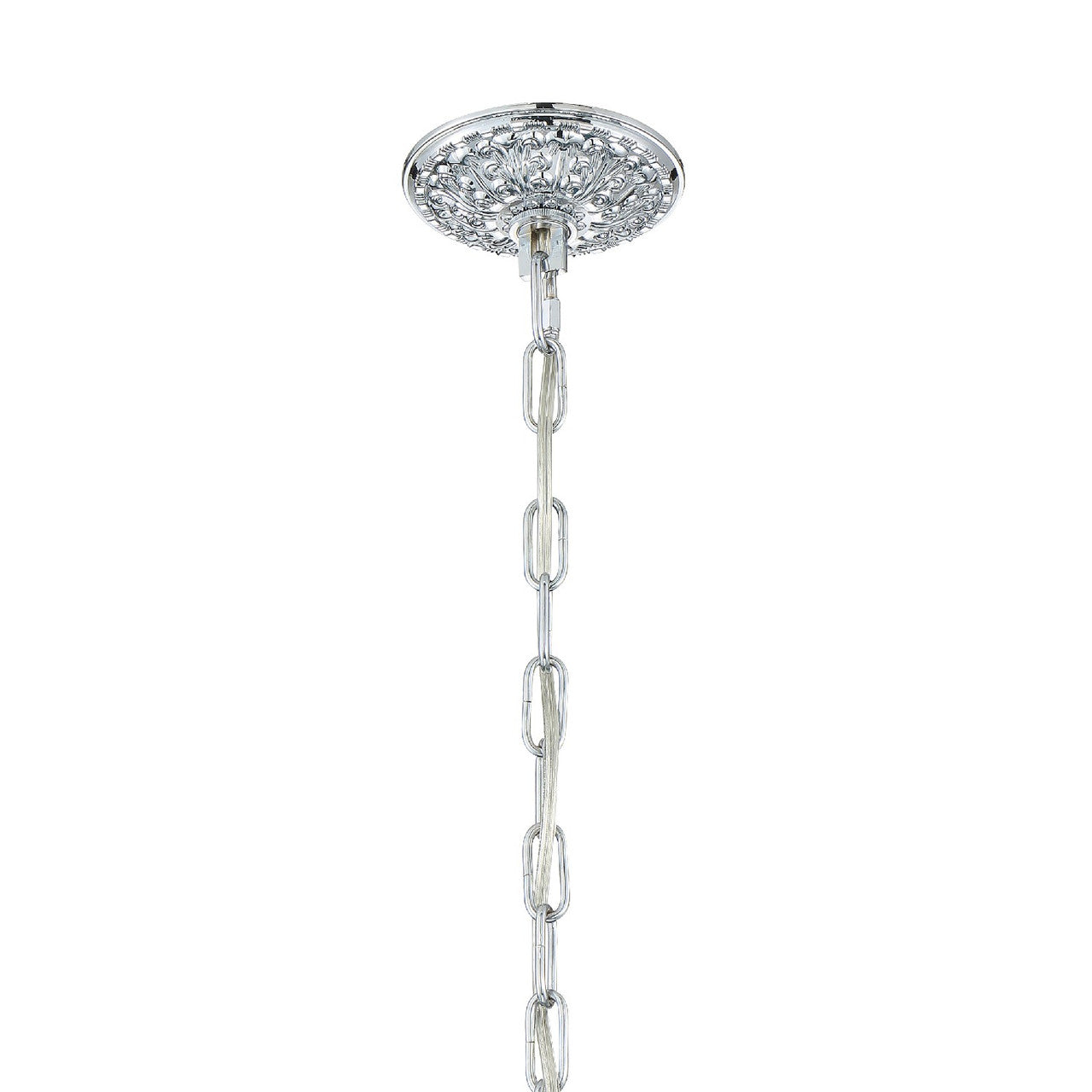Crystorama Traditional 5 Light Crystal Chandelier Polished Chrome