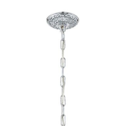 Crystorama Traditional 5 Light Crystal Chandelier Polished Chrome
