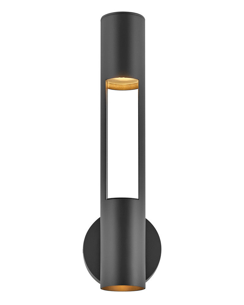 Hinkley Oslo Medium Wall Mount Lantern Aluminum, Black