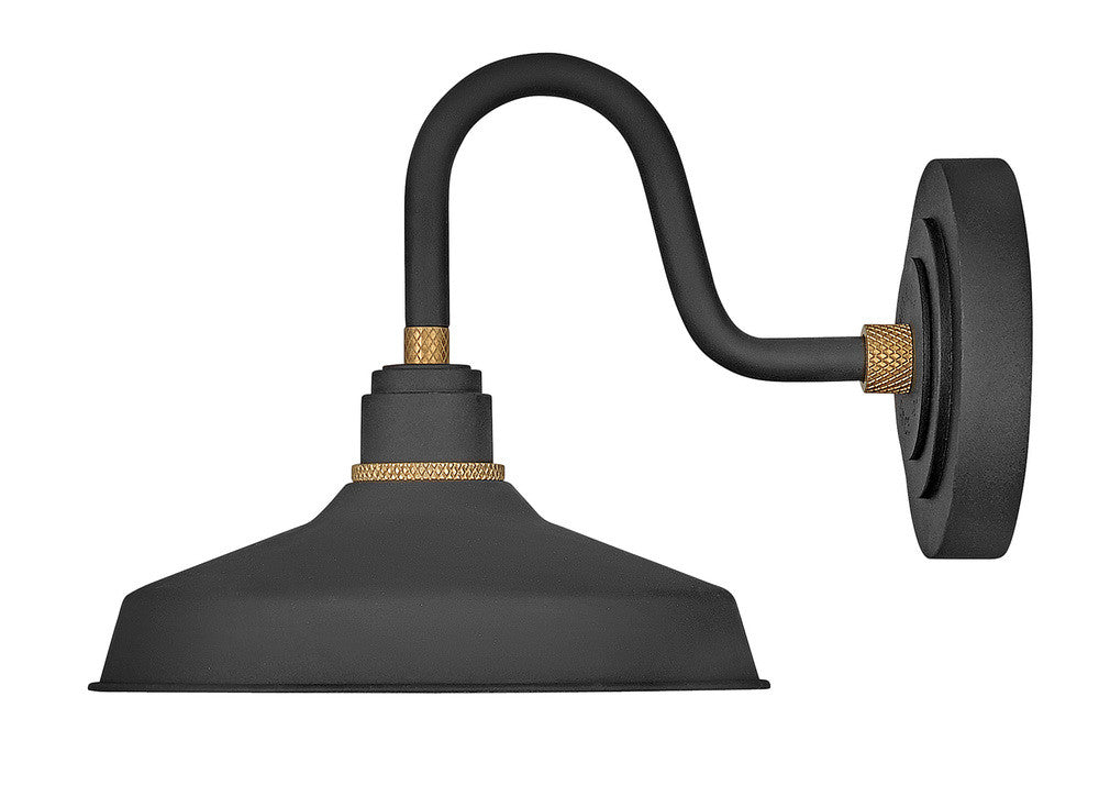 Hinkley Foundry Classic Outdoor Gooseneck Barn Light Black