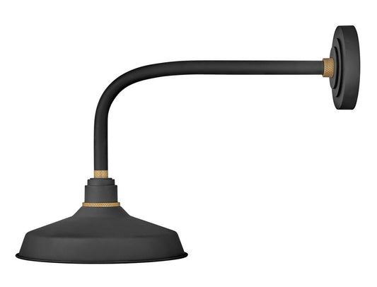 Hinkley Foundry Classic Outdoor Gooseneck Barn Light Black