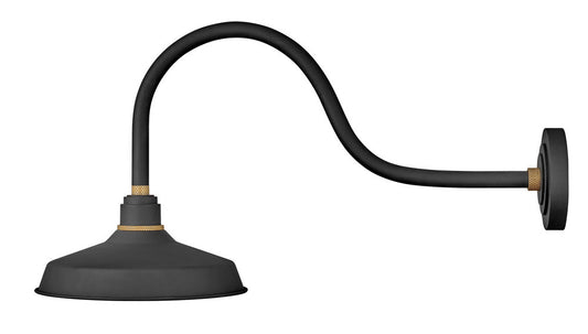Hinkley Foundry Classic Outdoor Gooseneck Barn Light Black