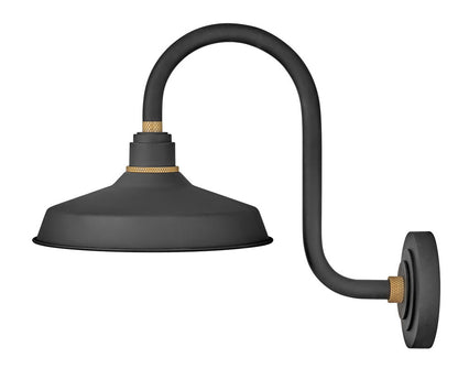 Hinkley Foundry Classic Outdoor Gooseneck Barn Light Black