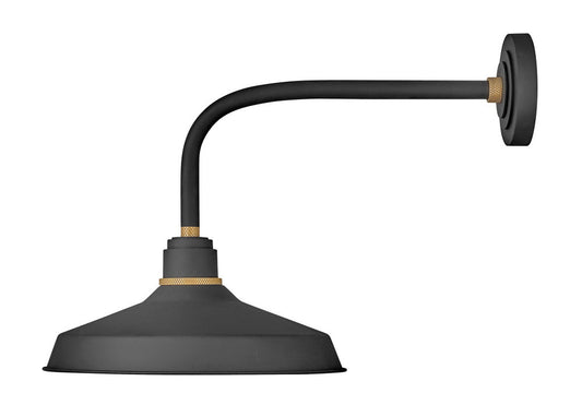 Hinkley Foundry Classic Outdoor Gooseneck Barn Light Black