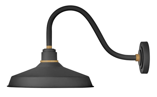 Hinkley Foundry Classic Outdoor Gooseneck Barn Light Black