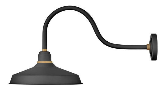 Hinkley Foundry Classic Outdoor Gooseneck Barn Light Black