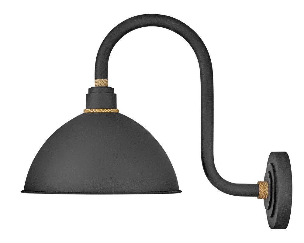 Hinkley Foundry Classic Outdoor Gooseneck Barn Light Black