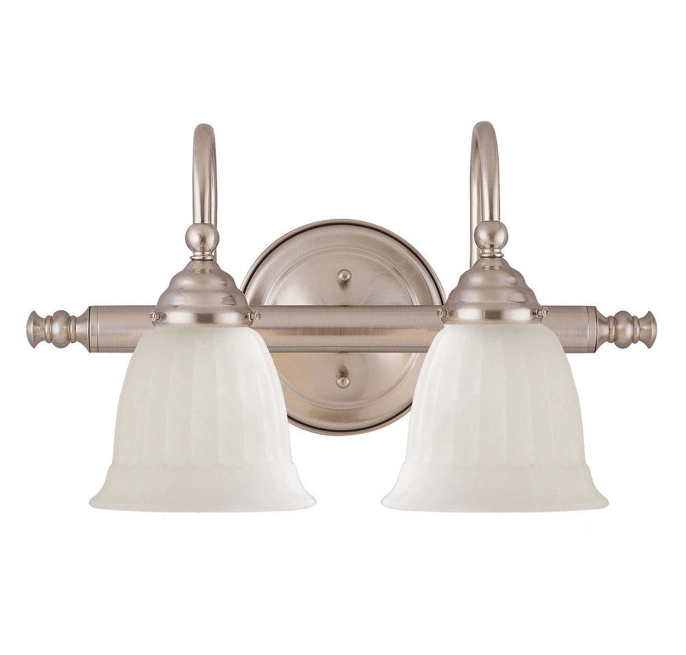 Savoy House Brunswick 2-Light Bath Vanity Satin Nickel