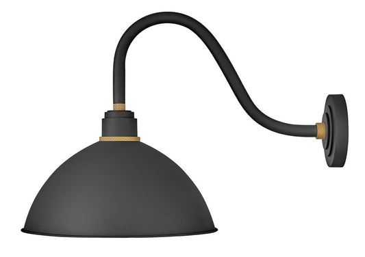 Hinkley Foundry Dome Outdoor Gooseneck Arm Barn Light Black