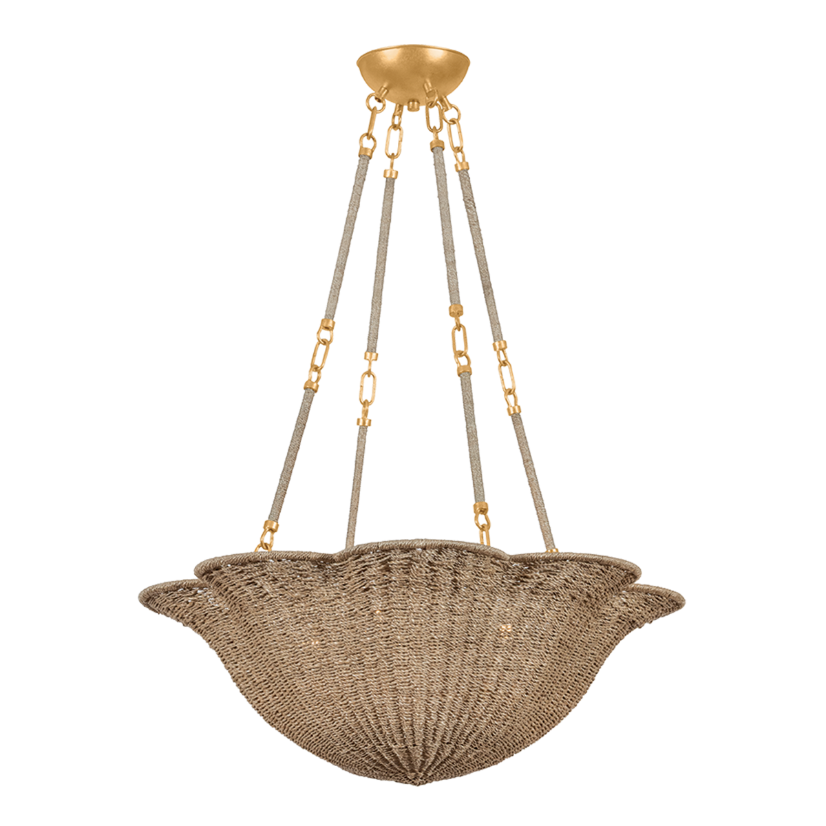 Hudson Valley Ardonia 4-Light Chandelier Vintage Gold Leaf